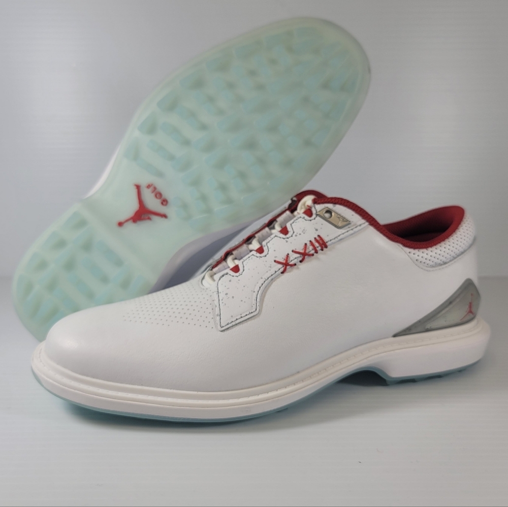Nike Air Jordan ADG 5 White Fire Red Metallic Men FQ7874-101 Golf Shoes